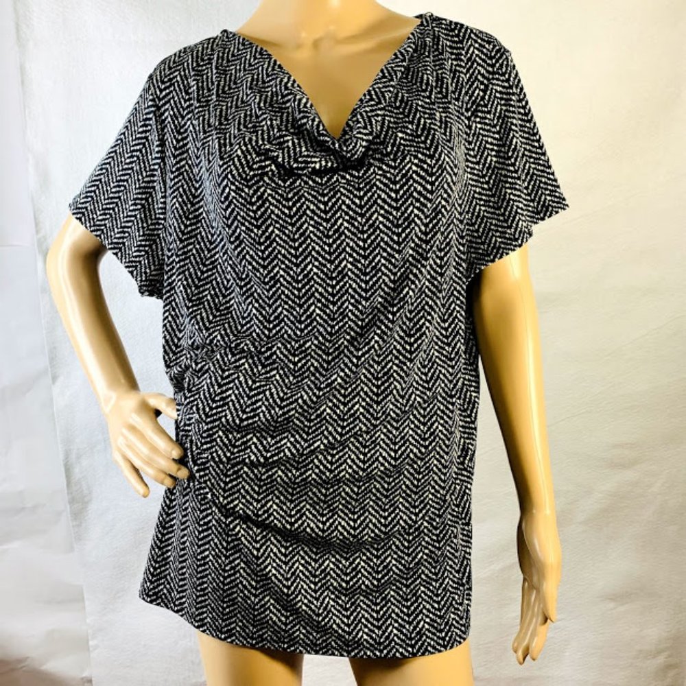 Jacklyn Smith Collection Shirt Blouse Cowl Neck